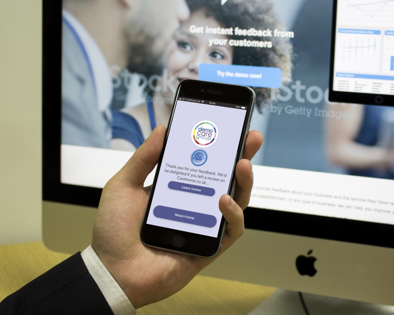 Clients leaving good feedback can be redirected to a review site.